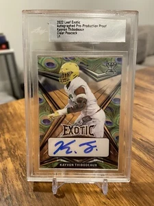 2022 Leaf Exotic Clear Peacock Kayvon Thibodeaux Rookie Auto #1/1 🔥PP Proof - Picture 1 of 2