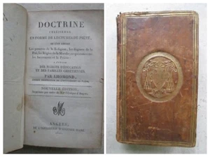 LHOMOND : DOCTRINE CHRETIENNE, 1821. Plats aux armes de l'évêque d'Angers. - Picture 1 of 18