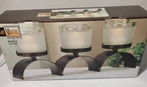 San Miguel klassische moderne Beleuchtung Herzstück Metall und Glas Neu im Karton - Bild 1 von 2
