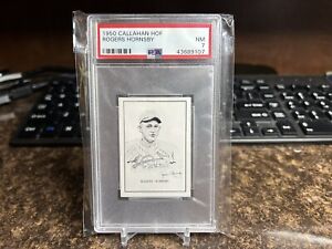 1950 Callahan Hall Of Fame Rogers Hornsby # PSA 7 NEW LABEL VINTAGE BASBEBALL