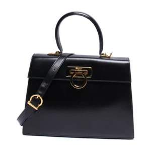 Salvatore Ferragamo 2 way shoulder bag handbag crossbody Gancini women's 560273 - Picture 1 of 8