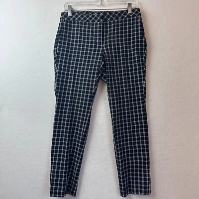 J. Jill pants women 4 Premium bi-stretch crop black white plaid 30 x 26 stretch - Image 1 of 4