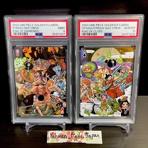 PSA 9 & 10 One Piece Golden Playing Cards Jump Festa King of Diamonds & Clubs - Picture 1 of 8