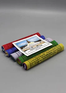 Tibetan Prayer Flags Mixed Deity Medium 10 Cotton Sheets - Picture 1 of 5