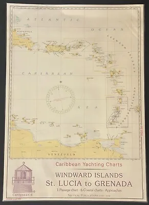 Caribbean Yachting Charts Windward Islands St. Lucia To Grenada • 40.47$