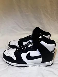 Size 10 - Nike Dunk High Black White W - Picture 1 of 6