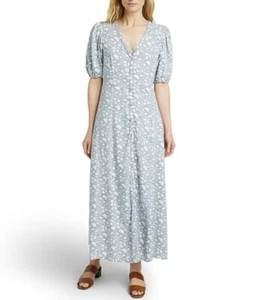 FAHERTY Havana Linen Blend V-Neck Dress Size M Orig. $198 NEW - Picture 1 of 7
