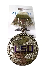 LSU Tiger Schal Anhänger von Sandale offiziell lizenziert Silber Glitzer - Bild 1 von 7