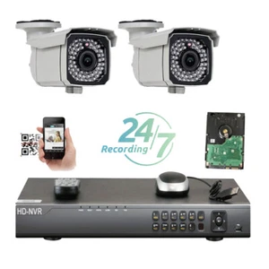 4Ch NVR 1920P 5MP 2x ONVIF PoE IP 66IR Bullet Surveillance Security Camera tr543 - Picture 1 of 7