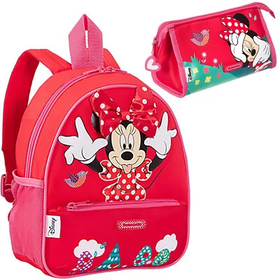 SAMSONITE Disney Minnie Mouse Rucksack Tasche & Bleistiftetui Kinder Mädchen Cartoon Figur blau