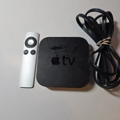 Apple TV Digital HD A 1427 Media Streamer 3rd Generation Remote Cord - Tested - Image 1 of 4