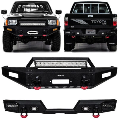 Vijay Fit 1989-1995 Toyota Pickup Front or Rear Bumper w/ LED Light and D-Rings Foto 1 de 4