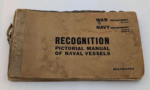 WWII WAR & NAVY Dept Recognition Pictorial Manual Aircraft RESTRICTED FM 30-30 - Picture 1 of 9