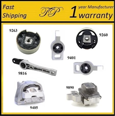 7 piezas montaje de motor y transmisión para Volkswagen CC 2009-2017, Passat CC 2009-2012 Foto 1 de 4