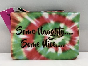 NWT NEW BETSEY JOHNSON CHRISTMAS HOLIDAY WRISTLET BAG PURSE WALLET Red White $48 - Picture 1 of 4