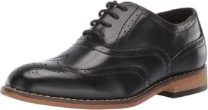 STACY ADAMS Boy's Dunbar Oxford black leather child dress shoes size 1M - Picture 1 of 2