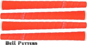 Four (4) Tacki-mac Tour Pro Plus Midsize Neon Orange Golf Grips-Mens/Men's Grip - Picture 1 of 2