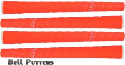 Four (4) Tacki-mac Tour Pro Plus Midsize Neon Orange Golf Grips-Mens/Men's Grip - Image 1 of 2