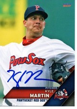 Kyle Martin 2017 Pawtucket Red Sox Signed Card