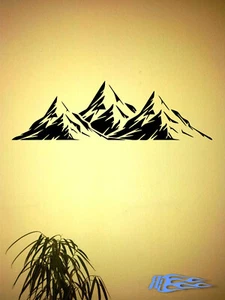 Wandtattoo Berge Landschaft Wandern oracal MATT wandaufkleber Aufkleber - Bild 1 von 2