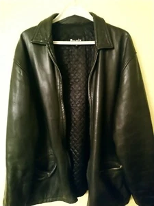 Politix Genuine Leather Heavy Jacket Mens Made In 🇦🇺 Size L - XL - Picture 1 of 12
