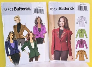 Chaqueta ajustada larga o corta forrada Butterick B5392 5530 patrón de costura, solapas - Imagen 1 de 9