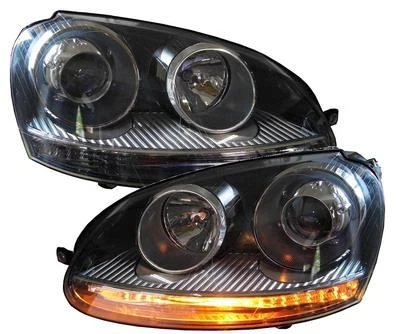 Faro para VW Golf 5 03-09 aspecto OEM Depo óptica xenón H7 faros de repuesto - Imagen 1 de 4