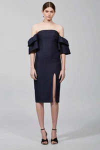 Keepsake Magnolia Off Shoulder Dress Navy - Picture 1 of 9