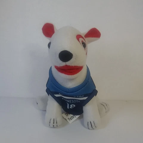 EUC Minnesota Timberwolves Blue Jersey Target Bullseye Dog Plush 3404/7500 Cover