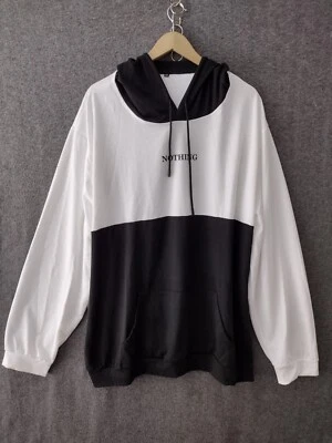 Sudadera Para Mujer 5XL Negra/Blanca Dos Tonos Logo Patrón NADA Foto 1 de 4