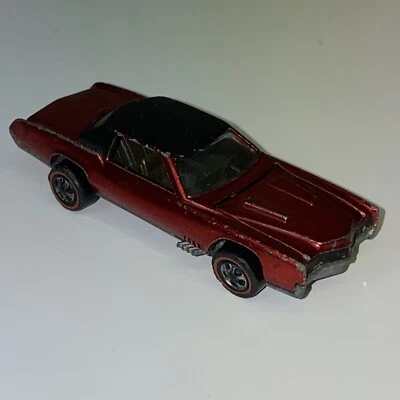 Hot Wheels Redline PERSONALIZADO ELDORADO Rojo EE. UU. Interior Oscuro Marrón Falta Rueda Foto 1 de 4