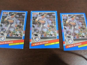 Drei (3) 1991 Donruss Mark McGwire #56 Fehlerkarten (keine Periode nach Inc) - Bild 1 von 2