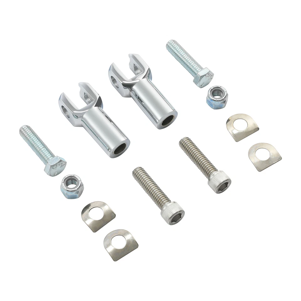 Kit de soporte de horquilla de soporte de clavija para pie de pasajero apto para Harley Softail 00-06 Foto 1 de 4