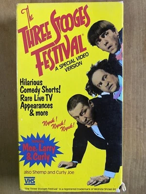 The Three Stooges Festival A Special Video Version VHS Moe Larry Curly Shemp Joe - Image 1 of 2