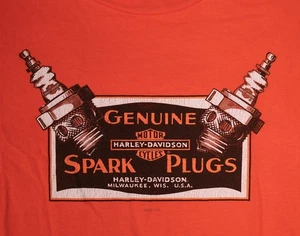 ©2002 Harley Davidson House of HD Milwaukee Orange T-Shirt [XL] Spark Plugs - Picture 1 of 5