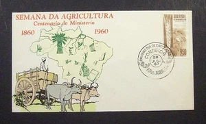 41721 BRAZIL 1960 FDC AGRICULTURAL WEEK - 100 YEARS OF THE DEPARTMENT - Picture 1 of 1