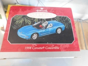 1998 Hallmark Keepsake Ornament Blue Chevrolet Corvette Convertible FREE SHIP - Picture 1 of 1