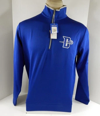 Jaqueta masculina Detroit Pistons autêntica azul quarto com zíper líder Antígua nova com etiquetas M 63S - Imagem 1 de 4