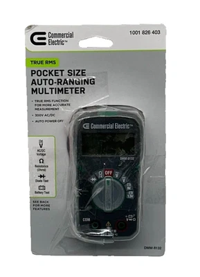 Multímetro digital elétrico comercial tamanho de bolso True RMS - Imagem 1 de 4
