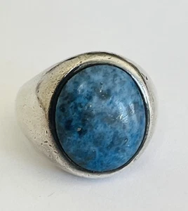 Sundance Catalog Peyote Bird PB925 Denim Lapis Sterling Silver Ring Size 6 - Picture 1 of 21