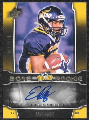 2012 SPX Eric Page  ROOKIE AUTOGRAPH #104 Toledo Tampa Bay Buccaneers /225 - Image 1 of 2