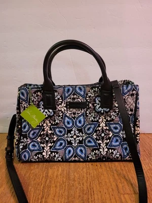 Vera Bradley Sierra синий тройной отсек сумка съемный ремень новый с Ярлыками - Изображение 1 из 4