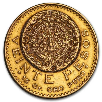Oro México 1917 20 pesos AU (limpio) Foto 1 de 2