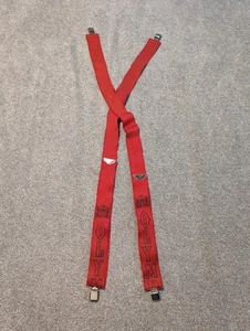 Tirantes de cerveza Olympia vintage de lona roja correas con clip - Imagen 1 de 10