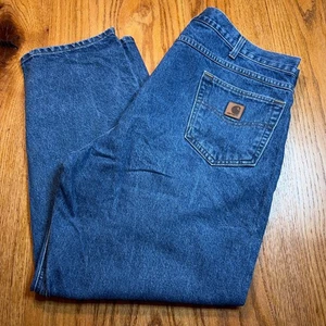 Carhartt Jeans Herren 44x30 Relaxed Fit B17 DST Tapered Leg Blau Denim Workwear - Bild 1 von 9