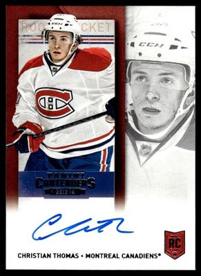2013-14 Panini Contenders Christian Thomas Rookie Auto Montreal Canadiens #198 - Image 1 of 2
