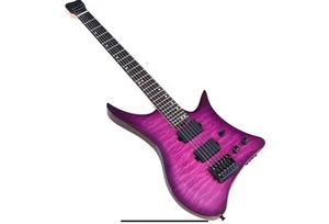 30 Inch Headless Electric Guitar Travel Guitar Solid Basswood Body Ashwood Body - Picture 1 of 5