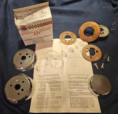new 1967 MERCURY Grant chrome Steering Wheel Adapter Kit nos 67 3251 - Image 1 of 4
