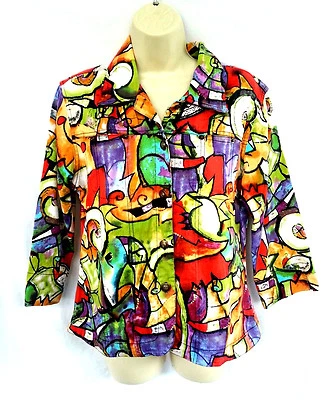 Chaqueta Kaktus Med Manga 3/4 Ligera Elastizada Abstracta Art Deco Foto 1 de 4