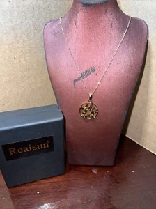 REAISUN XUPING NECKLAACE EMERALD CHARM VERY STUNNING - Picture 1 of 5